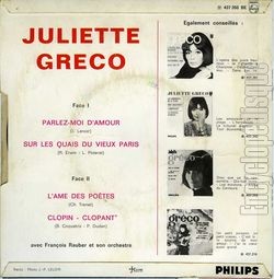 [Pochette de Parlez-moi d’amour (Juliette GRCO) - verso]