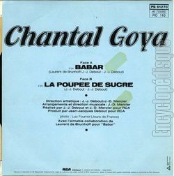 [Pochette de Babar (Chantal GOYA) - verso]