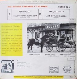 [Pochette de  l’Olympia (The RHYTHM CHECKERS) - verso]