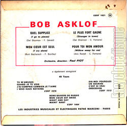 [Pochette de Quel supplice (Bob ASKLF) - verso]