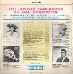 [Pochette de Les Flamandes (Les JOYEUX FANFARONS DU BAL CHAMPTRE) - verso]