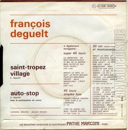 [Pochette de Saint-Tropez village (Franois DEGUELT) - verso]