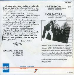 [Pochette de Dsespoir (PRSENCE (3)) - verso]