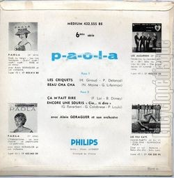 [Pochette de Les criquets (PAOLA (P.A.O.L.A.)) - verso]