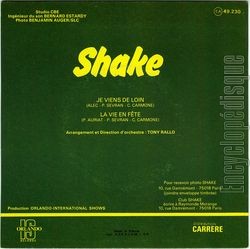 [Pochette de Je viens de loin (SHAKE) - verso]