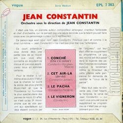 [Pochette de Le pacha (Jean CONSTANTIN) - verso]