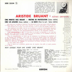 [Pochette de Cinq minutes chez Bruant (Aristide BRUANT) - verso]