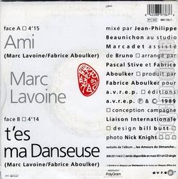 [Pochette de Ami (Marc LAVOINE) - verso]