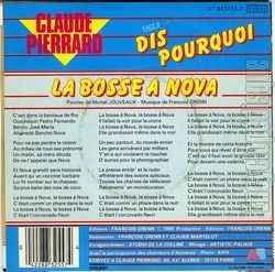 [Pochette de La bosse  Nova (Claude PIERRARD) - verso]