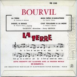 [Pochette de La terre (BOURVIL) - verso]