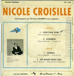 [Pochette de Vivre pour vivre (Nicole CROISILLE) - verso]