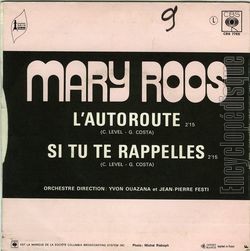 [Pochette de L’autoroute (Mary ROOS) - verso]