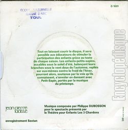 [Pochette de Petit sapin, quatre saisons (Jean-Pierre IDATTE) - verso]