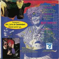 [Pochette de La danse du camembert (BIG MAMA) - verso]