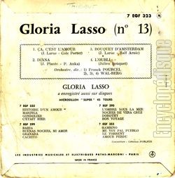 [Pochette de a, c’est l’amour (Gloria LASSO) - verso]