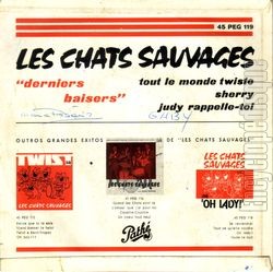 [Pochette de Derniers baisers (Les CHATS SAUVAGES) - verso]