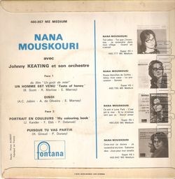 [Pochette de Un homme est venu (Nana MOUSKOURI) - verso]