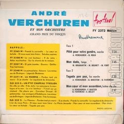 [Pochette de Piti pour votre gendre (Andr VERCHUREN) - verso]