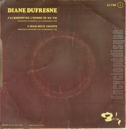 [Pochette de J’ai rencontr l’homme de ma vie (Diane DUFRESNE) - verso]