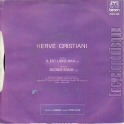 [Pochette de Il est libre Max (Herv CRISTIANI) - verso]