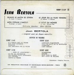 [Pochette de Le jour o la pluie viendra (Jean BERTOLA) - verso]