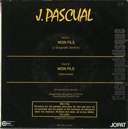 [Pochette de Mon fils (J. PASCUAL) - verso]