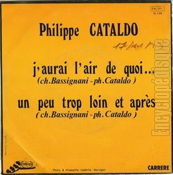 [Pochette de J’aurai l’air de quoi… (Philippe CATALDO) - verso]