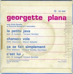 [Pochette de La petite java (Georgette PLANA) - verso]