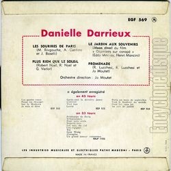 [Pochette de Les sourires de Paris (Danielle DARRIEUX) - verso]