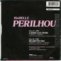 [Pochette de Laisse-les vivre (Isabelle PERILHOU) - verso]