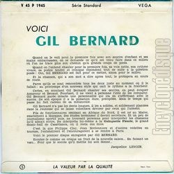 [Pochette de Ae ! ton rire ! (Gil BERNARD) - verso]