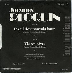 [Pochette de L’ami des mauvais jours (Jacques PLOQUIN) - verso]