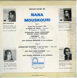 [Pochette de  force de prier (Nana MOUSKOURI) - verso]