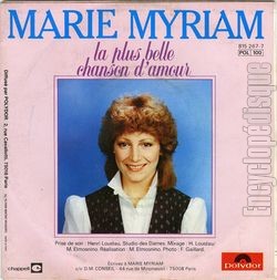 [Pochette de Alors (Marie MYRIAM) - verso]