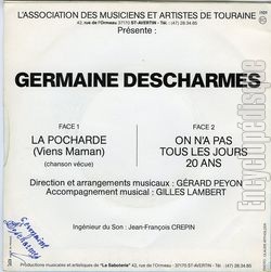 [Pochette de La pocharde (viens, maman) (Germaine DESCHARMES) - verso]