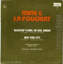 [Pochette de Beaucoup d’amis, un seul amour (Jean-Pierre FOUCAULT et MIMI) - verso]