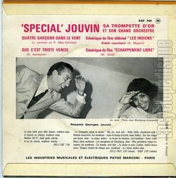 [Pochette de Spcial Jouvin (Georges JOUVIN) - verso]