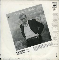 [Pochette de Casse-ttes (Yves MONTAND) - verso]