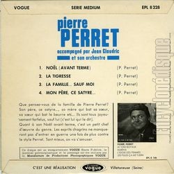 [Pochette de Nol (avant terme) (Pierre PERRET) - verso]