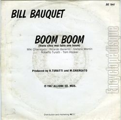 [Pochette de Boom boom (Viens chez moi faire un boum) (Bill BAUQUET) - verso]