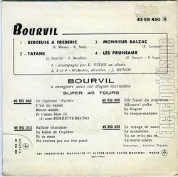 [Pochette de Berceuse  Frdric (BOURVIL) - verso]