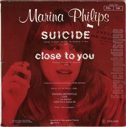 [Pochette de Suicide (Marina PHILIPS) - verso]