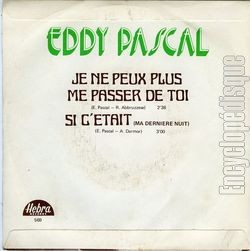 [Pochette de Je ne peux plus me passer de toi (Eddy PASCAL) - verso]