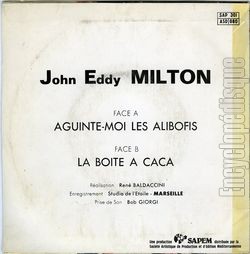 [Pochette de Aguinte-moi les alibofis (John et Eddy MILTON) - verso]