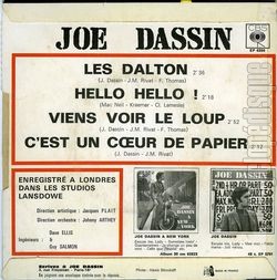 [Pochette de Les Dalton (Joe DASSIN) - verso]