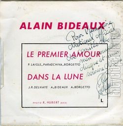 [Pochette de Le premier amour (Alain BIDEAUX) - verso]