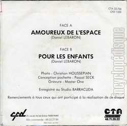 [Pochette de Amoureux de l’espace (Daniel LEBARON) - verso]