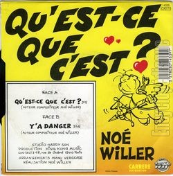 [Pochette de Qu’est-ce que c’est (No WILLER) - verso]