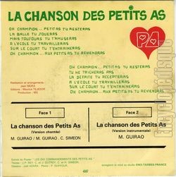 [Pochette de La chanson des petits as (La CHANSON DES PETITS AS) - verso]