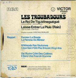 [Pochette de Le Roi de Tiguidinegugu (Les TROUBADOURS) - verso]